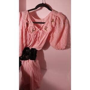 1960 Barbie granny pink Coquette romantic lace girly grunge